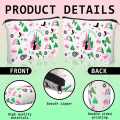 Motif amitiés inattendues, princesse sorcière, pochette colorée, cadeau idéal.