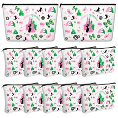 Sunnymove Trousse princesse sorcière rose et verte, idéale pour le maquillage en voyage.