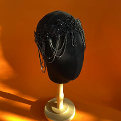 Sunshinesmile Bride serre-tête flapper centre cristal, look chic pour mariage ou soirée costumée