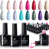 SUNUV kit 16 couleurs vernis gel, palette variée pour ongles créatifs à domicile.