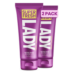 Super & Fresh Co déodorant lotion femme, corps, fraîcheur naturelle sans aluminium.