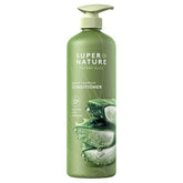 Super Nature Potent Aloe Gentle Moisture Conditioner bottle front shows gentle hydration.