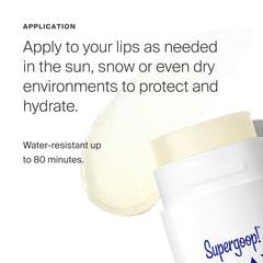 Supergoop PLAY Lip Shield SPF30 lèvres protégées même en plein soleil.