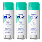 Supergoop PLAY Lip Shield SPF30 pack Menthe, hydratation durable pour les lèvres.
