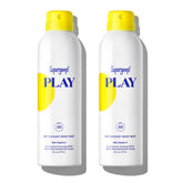 Supergoop! PLAY SPF 50 brume-corps non-aérosol, protection UV légère et pratique.