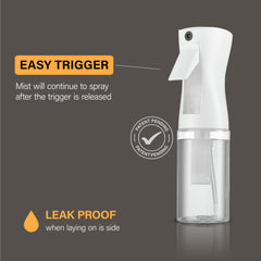 Brume ultra-fine SUPER+ pour cheveux, hydratation légère et pratique.