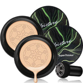 SuperThinker Air Cushion CC Cream, bouteille-pompe: hydratation légère et couvrance naturelle.
