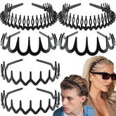 Supgoodom serre-tête zigzag ondulé avec dents pour maintenir les cheveux en place