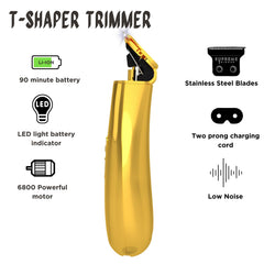 T-Shaper ST5200 doré: lame zéro-gap pour coupe précise.