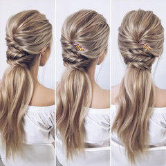 Suptizizkz pinces noires brillantes, idéal pour look quotidien et occasions.