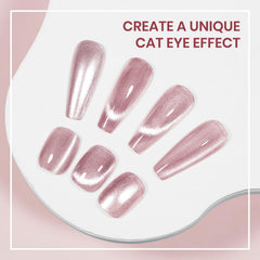 Échantillon SUPWEE œil-de-chat sur ongle montrant l’opacité en une couche