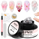 SUPWEE Gel Builder Solide Ongles clair, prêt pour sculptures 3D.