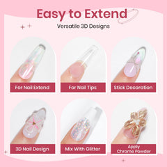 SUPWEE gel-construction solide rose-aurora offrant une extension durable
