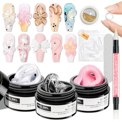Gel d’extension SUPWEE clair pour des ongles nets et naturels.