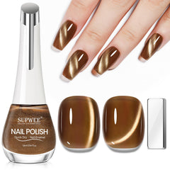 Vernis SUPWEE brun cat-eye avec aimant pour effet regard félin
