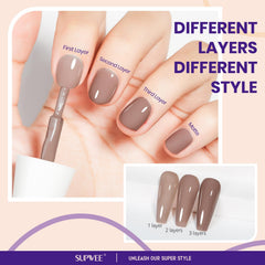 SUPWEE vernis brun, finition brillante qui capte la lumière
