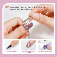 SUPWEE vernis magnétique œil-de-chat Opacité dès une couche.
