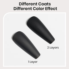 SUPWEE vernis noir avec couverture opaque en 1–2 couches.