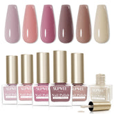 Vernis SUPWEE à séchage rapide, ensemble automne-hiver idéal pour une manucure maison.