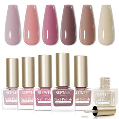 Vernis SUPWEE à séchage rapide, ensemble automne-hiver idéal pour une manucure maison.