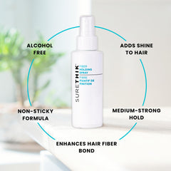 Surethik brume d’application sur cheveux fins : finition légère et rapide.