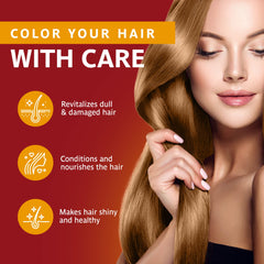 Application-cheveux avec Surya Brasil Crème henné Blond Suédois pour une couleur uniforme.