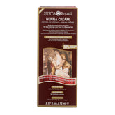 Surya Brasil Creme Henna – couleur rouge sombre sur cheveux pour une couverture naturelle.