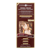 Surya Brasil Henné Crème Mahogany bouteille prête pour coloration semi-permanente et hydratante.