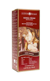 Surya Crème Henna Noir Fonce flacon coloration naturelle pour cheveux