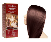 Surya Henna Crème Chocolat: flacon prêt à l'application et couleur naturelle.