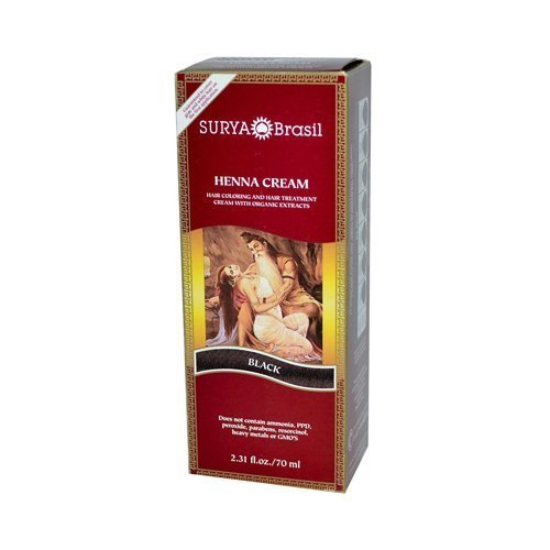 Surya henné crème noire — pack de 3, coloration naturelle et soin nourrissant.