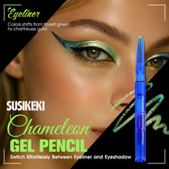 SUSIKEKI Chameleon swatches métal vert chartreuse or pour une texture scintillante