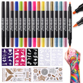 SUSIKEKI marqueurs tatouage temporaires double-face pour dessin rapide sur peau.