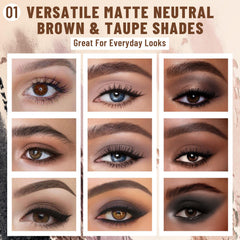 Ombre matte taupe neutre pour un look naturel.