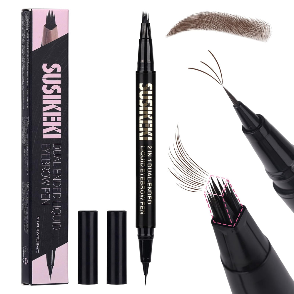SUSIKEKI stylo sourcils double-face pour tracé naturel et durable
