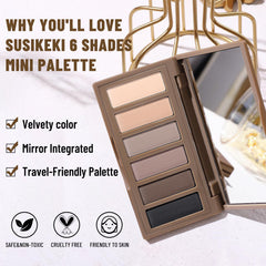 SUSIKEKI Fards matte longue tenue – imperméable pour un smoky discret.