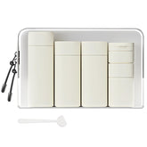 Suteng trousse voyage transparente montrant l’espace d’organisation.