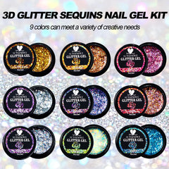 SUTOZMIWE Gel holographique 3D pour un effet laser sur ongles.