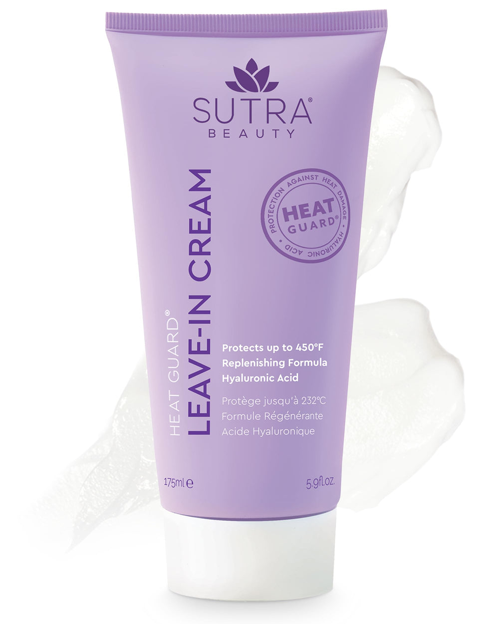 SUTRA Heat Guard Leave-In Cream hydrate en profondeur pour des cheveux souples sans rinçage.