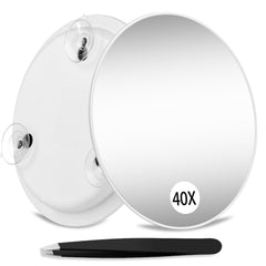 Miroir Suupvaor avec ventouses 40x pour un maquillage précis et minutieux.