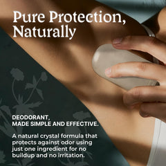 SVARA alun potassium baton-deodorant mangosteen, surface minérale lisse pour application précise.
