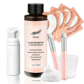 SVECKE kit nettoyage cils concentré avec bouteille et brosse pour un nettoyage ciblé