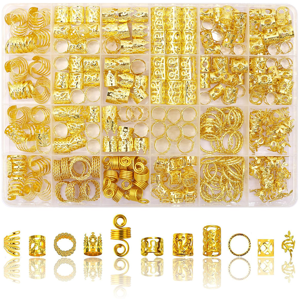SVNMU clips spirale dorés pour tresses, fixation rapide et décor élégant.