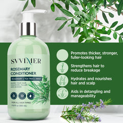 Ingrédients naturels du soin capillaire Svvimer Romarin mis en évidence.