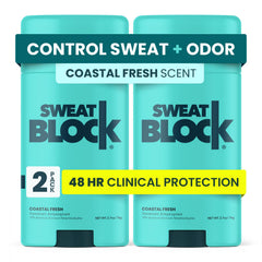 SweatBlock Déodorant Clinique Bouteille – parfum frais cotier et protection durable.
