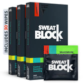 SweatBlock lingette antiperspirante, application nocturne pour une protection longue durée