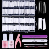 Sweet Trend kit extensions ongles faux blancs, pratique pour mise en beauté à domicile.