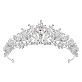 SWEETV diadème pavé argent éclatant pour mariage