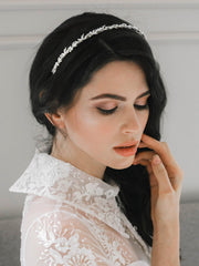 SWEETV serre-tête mariage cristaux argentés idéal pour un port confortable