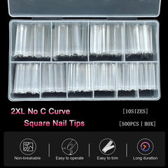 SWETIDY onglets transparents XXL carrés droits, aspect clair et net.